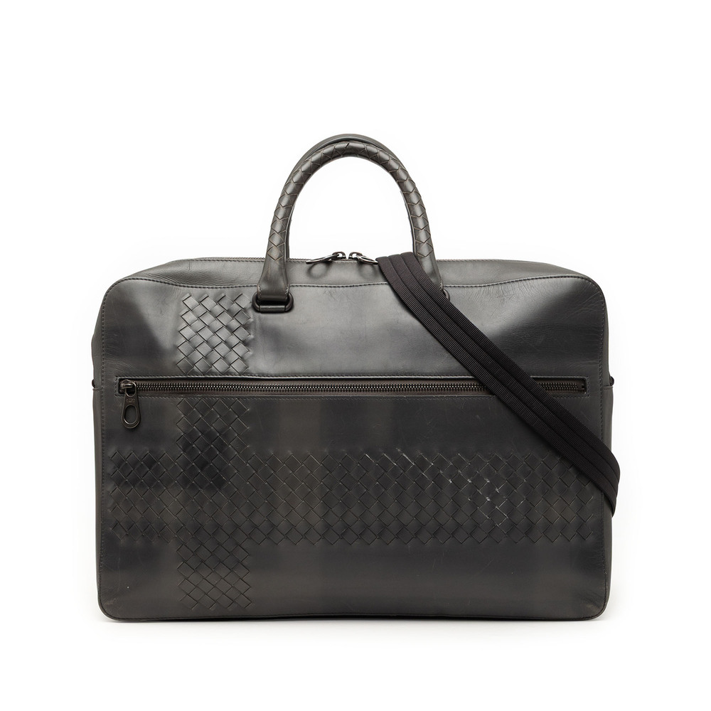 Pre-Loved Bottega Veneta Intrecciato Trimmed Nappa Business Bag - Picture 1 of 7